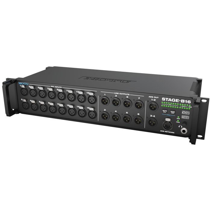 MOTU 17 0007 Stage-B16 Stage Box / Ses Kartı | 16 Kanal Dijital Mikser ve Sahne Kutusu AVB